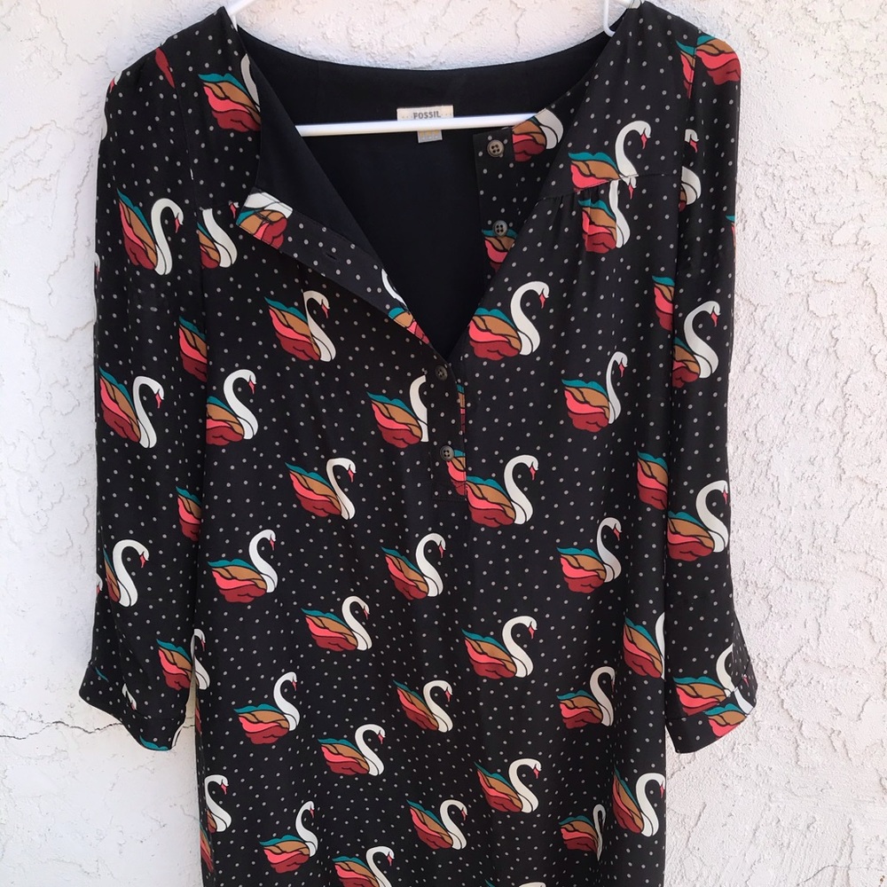 Fossil Silk Mini Dress